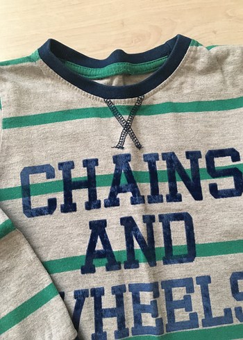 Erkek Çocuk Gri Baskılı Bisiklet Yaka Sweatshirt - Görsel 3