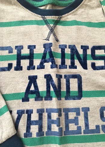 Erkek Çocuk Gri Baskılı Bisiklet Yaka Sweatshirt - Görsel 6