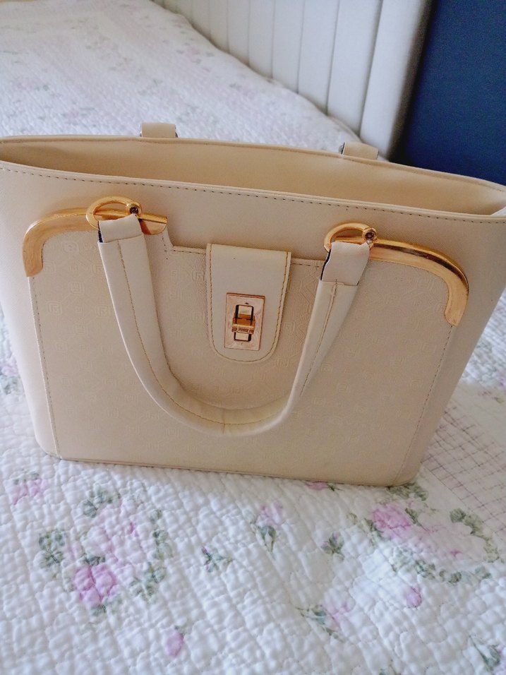 Bej Deri Kadın Çanta - Görsel 2