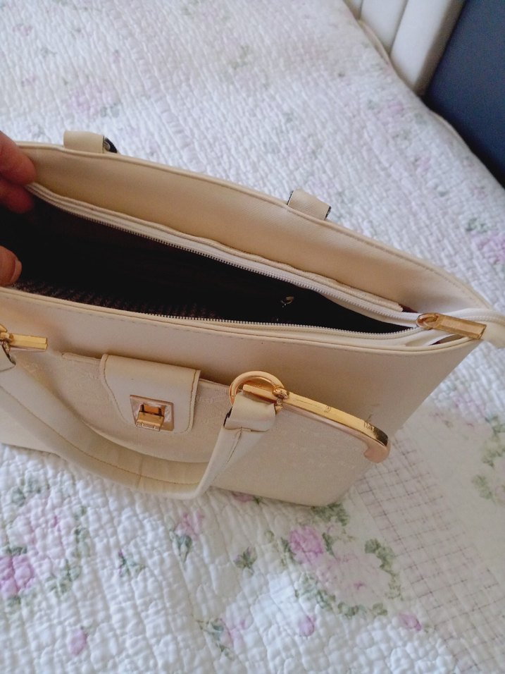 Bej Deri Kadın Çanta - Görsel 3