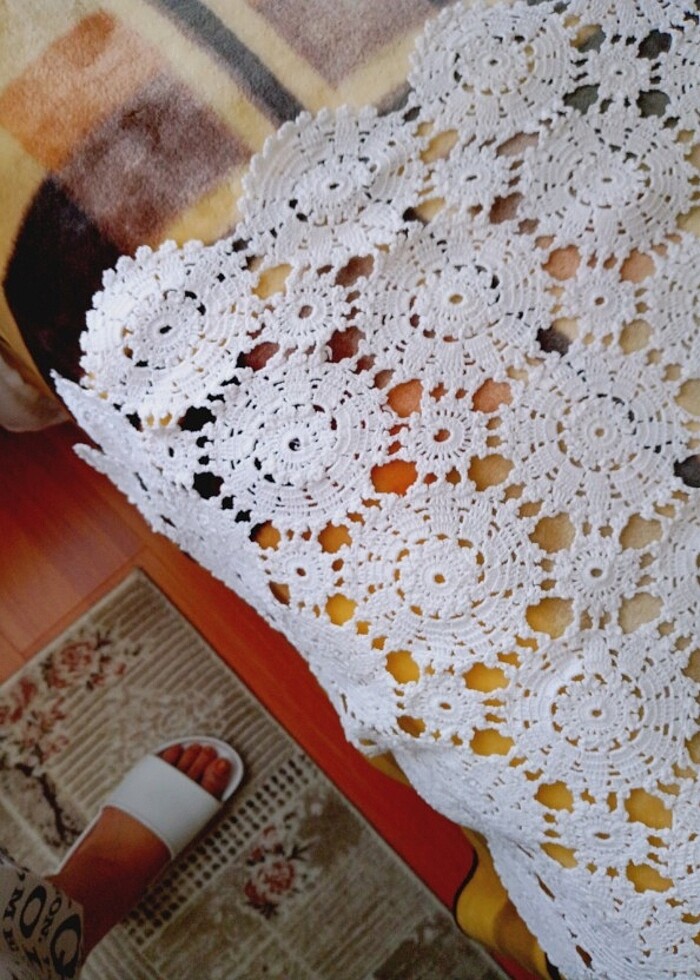 8 kişilik el örgüsü basa örtüsü - Görsel 2