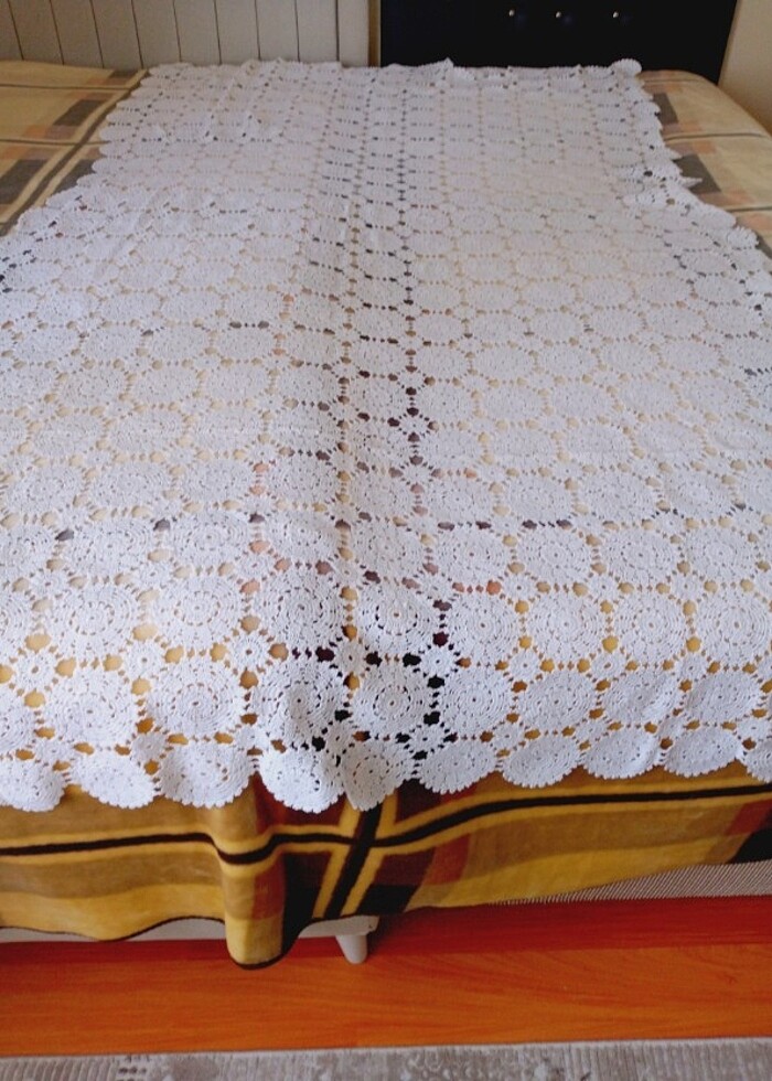 8 kişilik el örgüsü basa örtüsü - Görsel 3