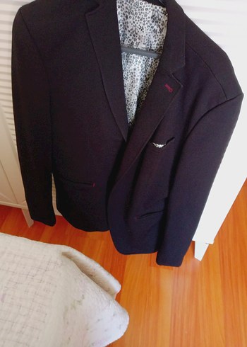 Siyah bayan Ofis Ceket, Düğmeli, Regular Fit - Görsel 5