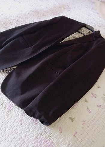 Siyah bayan Ofis Ceket, Düğmeli, Regular Fit - Görsel 6