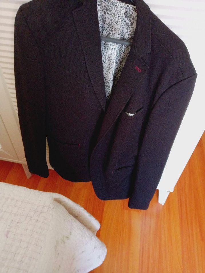 Siyah bayan Ofis Ceket, Düğmeli, Regular Fit - Görsel 5