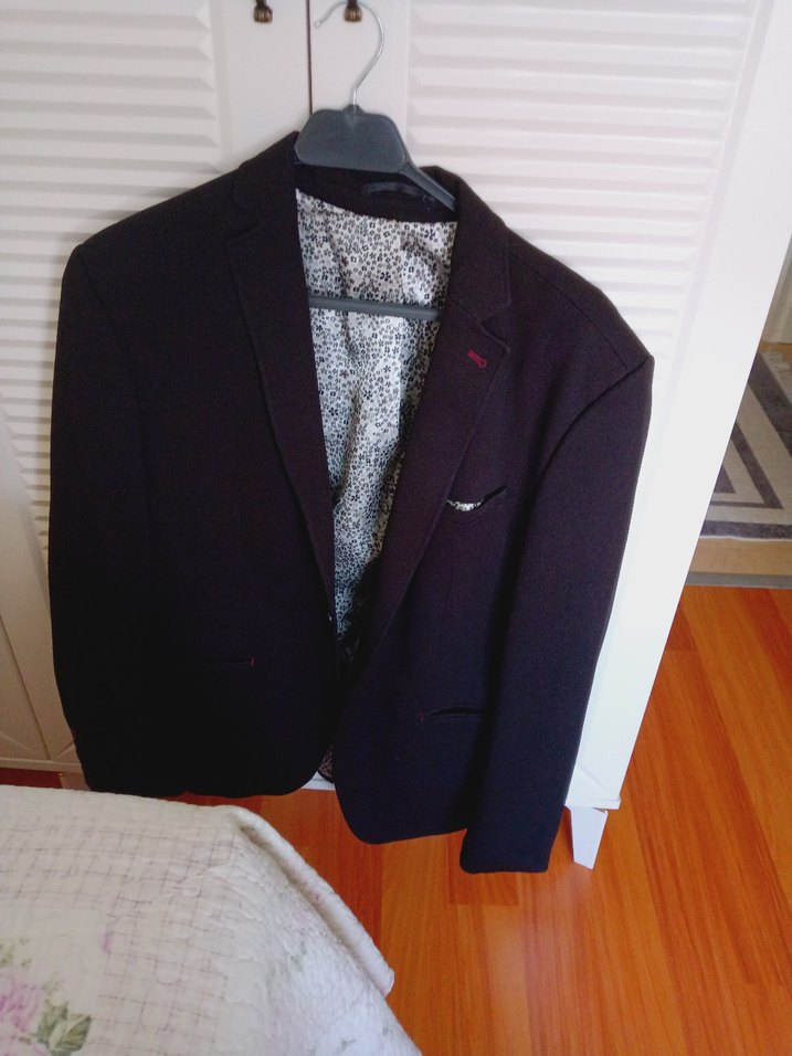 Siyah bayan Ofis Ceket, Düğmeli, Regular Fit - Görsel 3