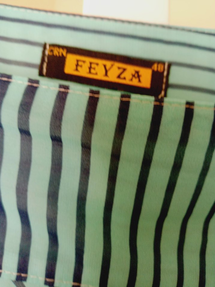 Mavi Çizgili Piliseli Uzun Etek - Görsel 3