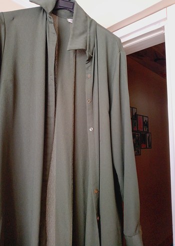 Drapeli Uzun Kesim Kadın Kaban - Görsel 3