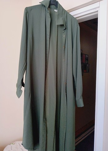 Drapeli Uzun Kesim Kadın Kaban - Görsel 4