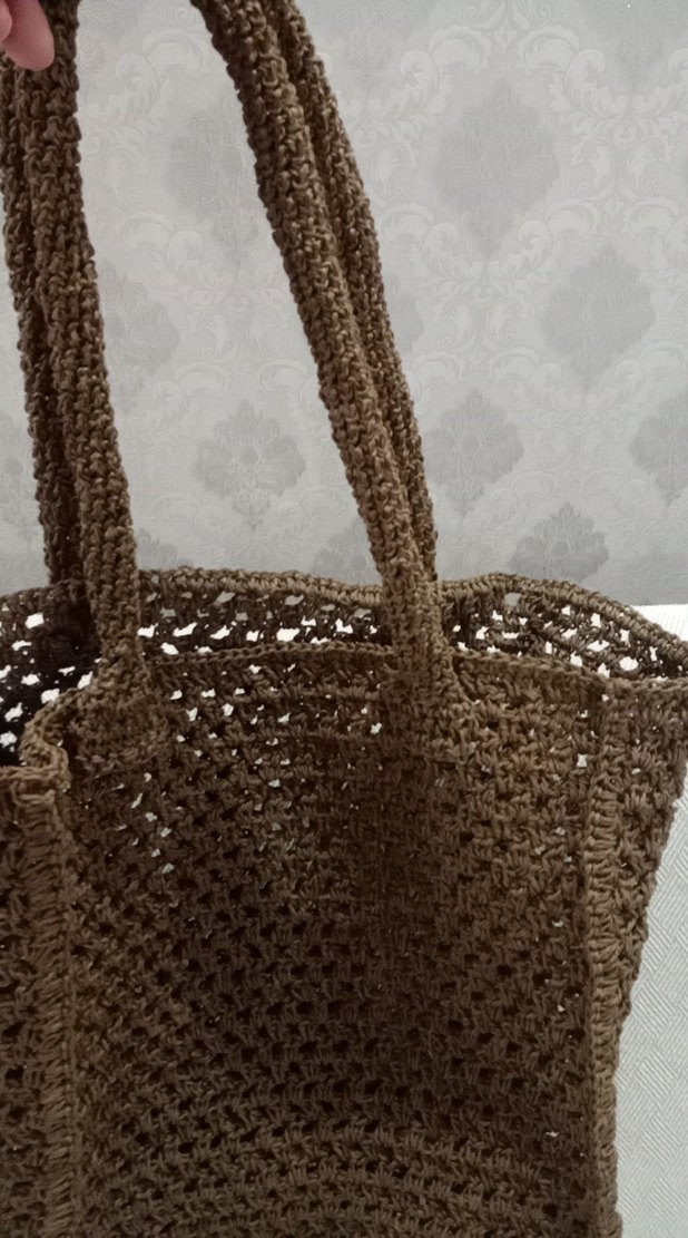 Bohem Örgü Kadın Çanta Kahverengi - Görsel 3