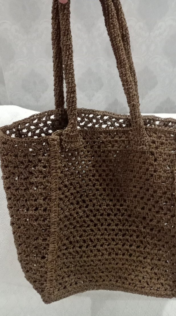 Bohem Örgü Kadın Çanta Kahverengi - Görsel 2