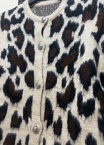 Zara Leopar Desenli Kadın Hırka