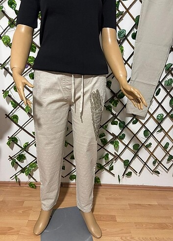 50 Beden camel Renk Tarz Pantolon