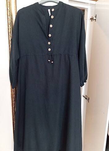 Keten elbise tunik 