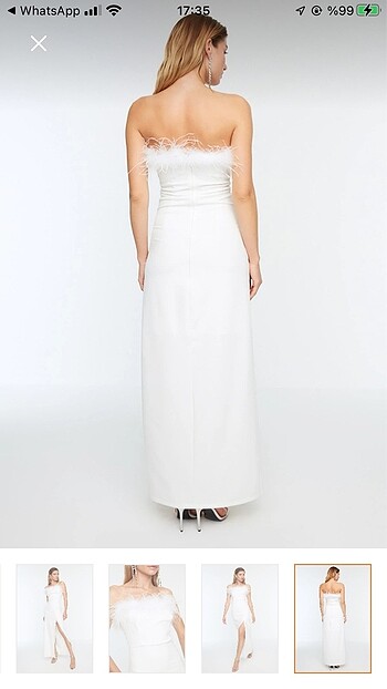40 Beden beyaz Renk Trendyol elbise