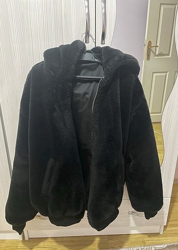 Siyah Kürklü Zara mont - Görsel 4