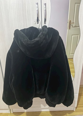 Siyah Kürklü Zara mont - Görsel 5