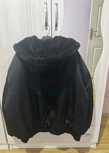 Siyah Kürklü Zara mont - Görsel 2