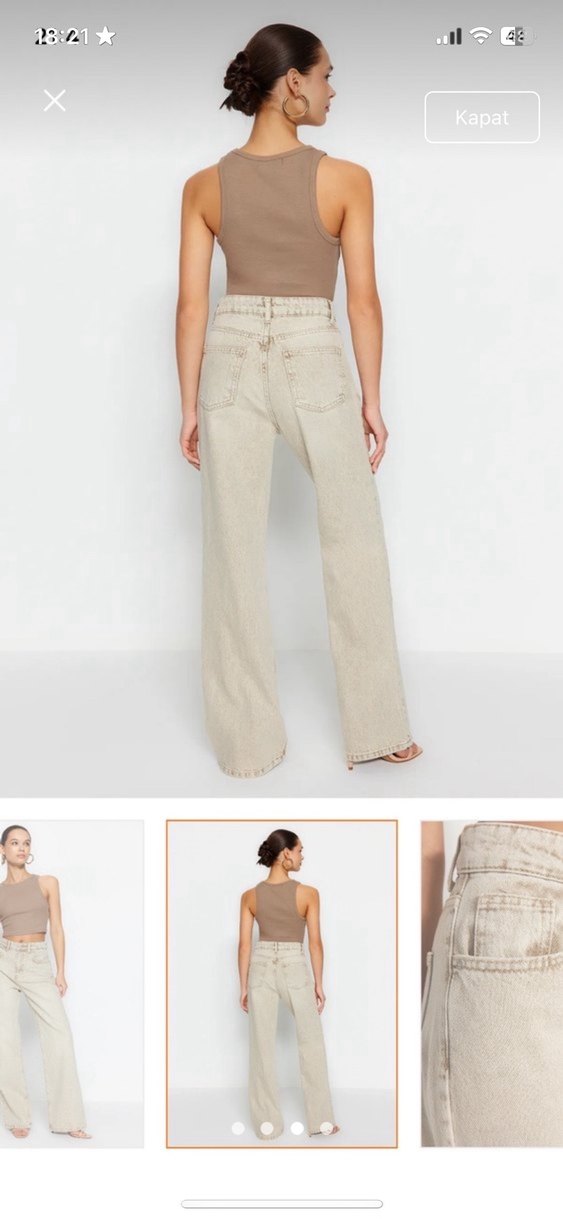 Trendyolmilla vintage wide leg jean - Görsel 2