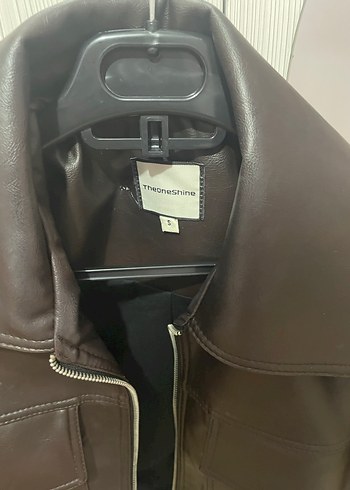 Theoneshine Kahverengi Deri Ceket - Görsel 3