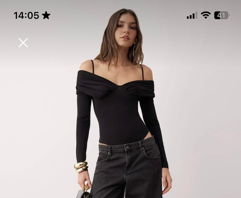 Omzu açık bluz - Görsel 2