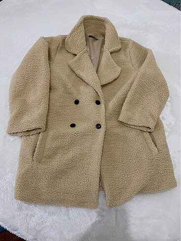 l Beden camel Renk Peluş mont
