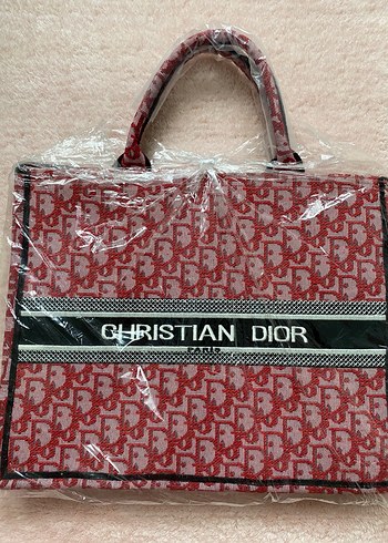 Dior Christian Dior Kirmizi Monogramli Sik El Cantasi