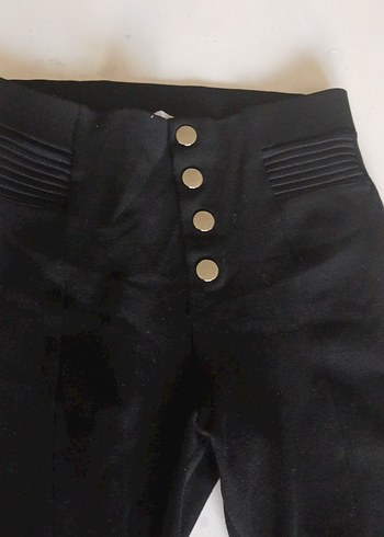LC Waikiki Düğmeli Siyah Kız Kot Pantolon