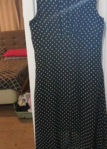 Puantiye Desenli Siyah Uzun Hamile Eteği - Görsel 5