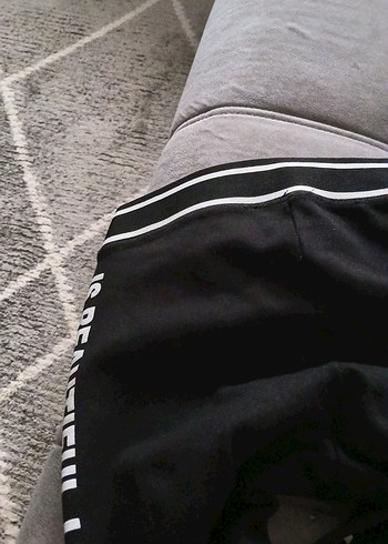m Beden siyah Renk Kız Çocuk Siyah Baskılı Slim Eşofman Altı