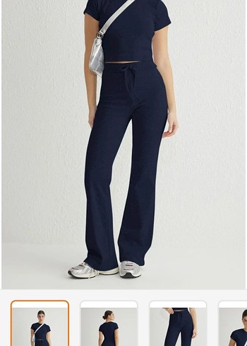 Gri Kısa Kollu, Kemerli Spor Üst takım - Görsel 4