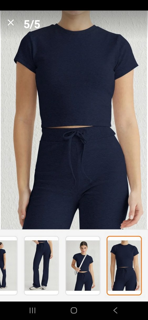 Gri Kısa Kollu, Kemerli Spor Üst takım - Görsel 2