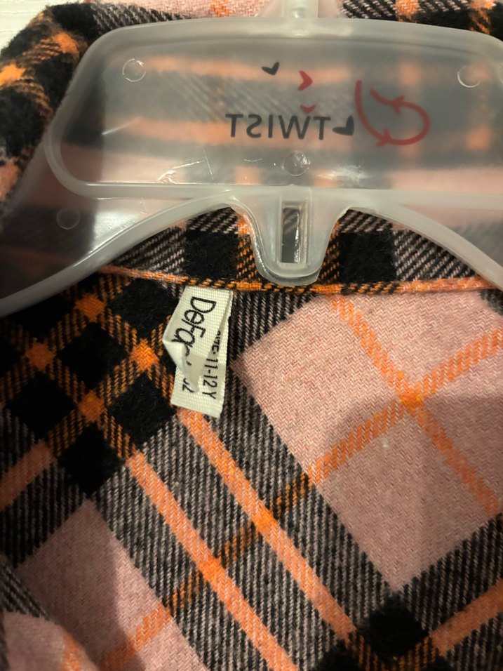 Pembe Ekose Düğmeli Uzun Kollu Kadın Gömlek - Görsel 2