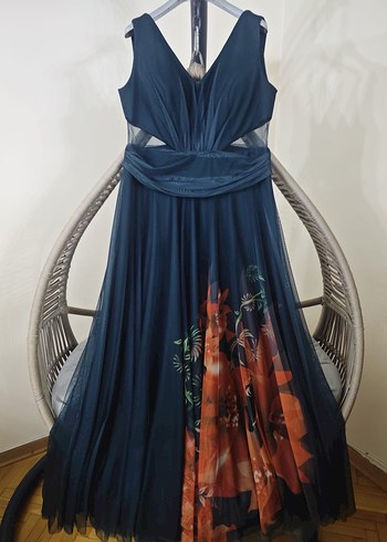 Yeşil Drapeli Uzun Bohem Abiye Elbise - Görsel 2