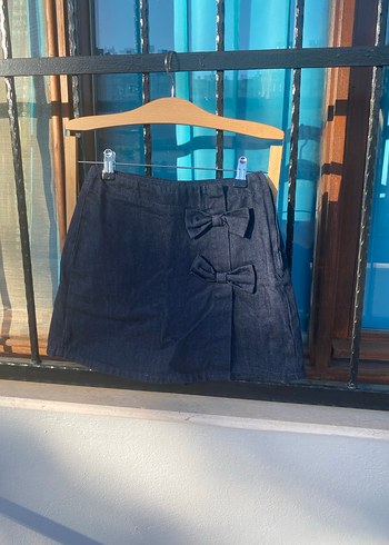 Lacivert Mini Kot Etek - Görsel 2