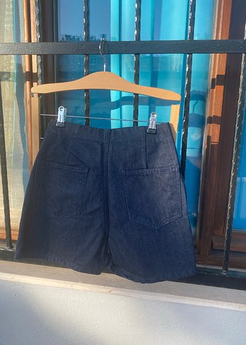 Lacivert Mini Kot Etek - Görsel 4