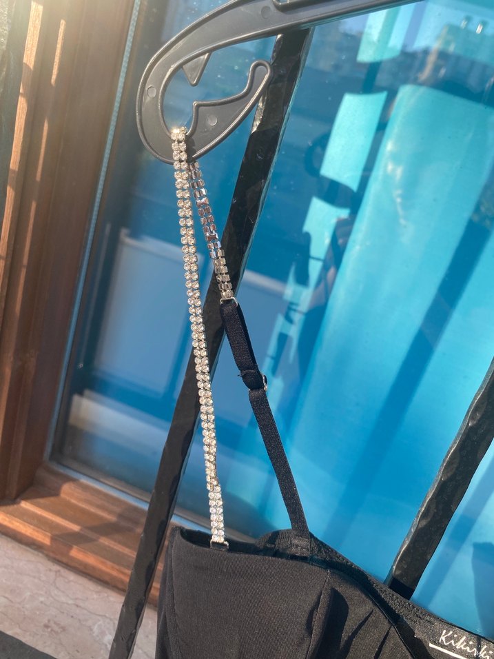 Kikiriki Taş Detaylı Siyah Kadın Bodysuit - Görsel 3