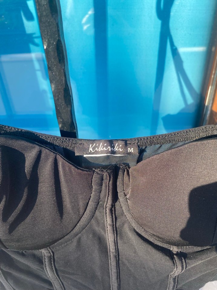 Kikiriki Taş Detaylı Siyah Kadın Bodysuit - Görsel 2