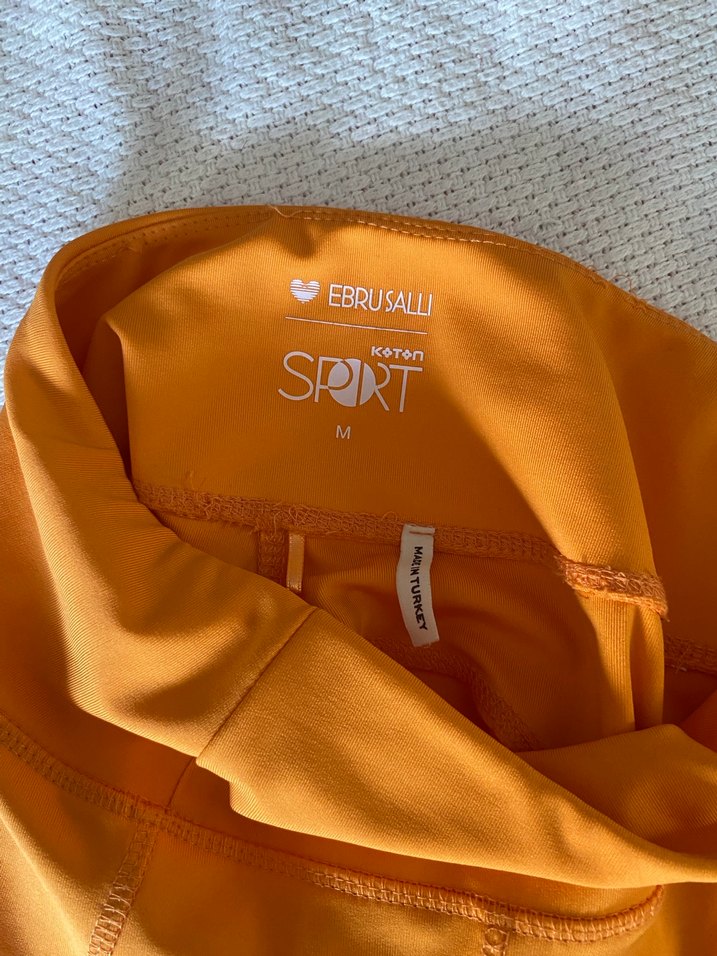 Koton Turuncu Biker Spor Tayt - Görsel 3