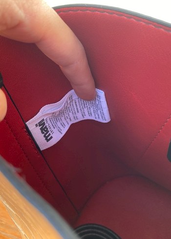 Mavi Marka Siyah Yılan Desenli Deri Kadın Çanta - Görsel 4