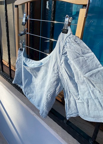 Zara Marka Tek Omuz Bluz - Görsel 5