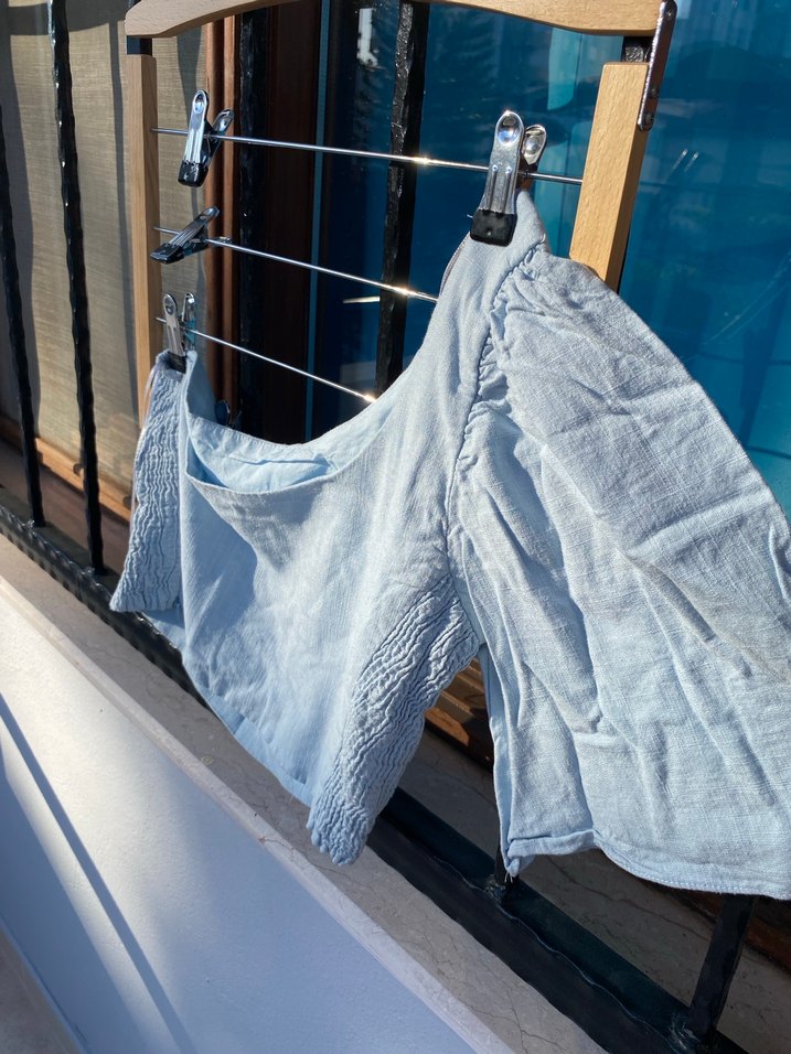 Zara Marka Tek Omuz Bluz - Görsel 5