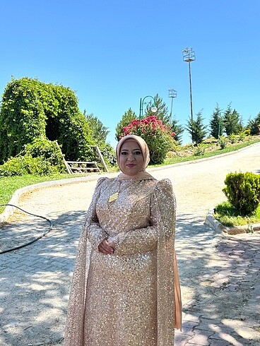 44 Beden Pelerinli abiye