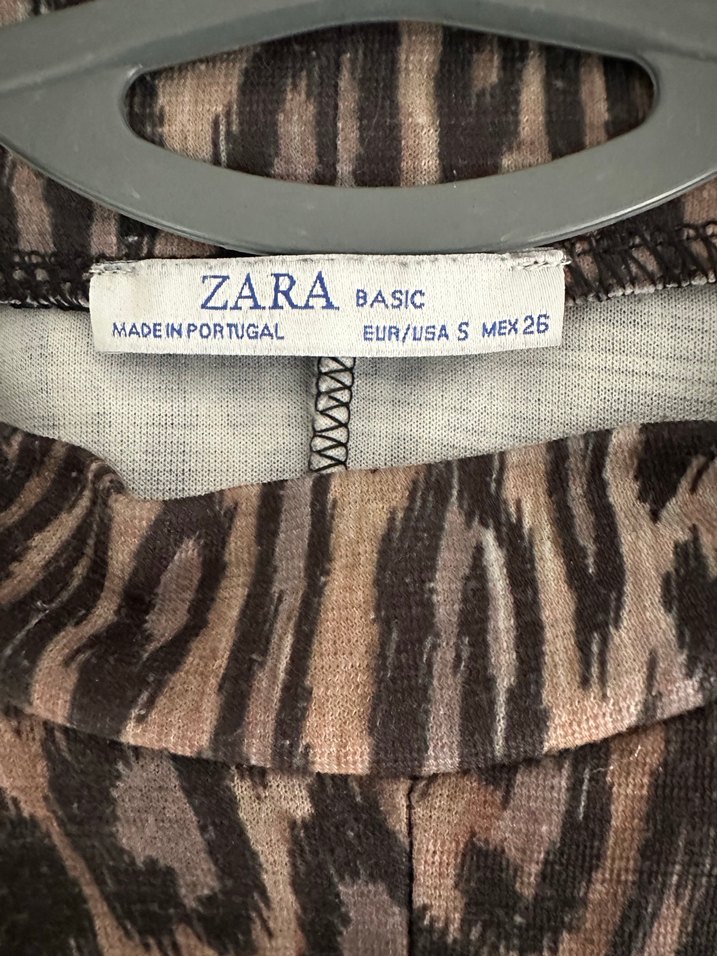 Kahverengi Leopar Desenli Kadın Bluz - Görsel 2