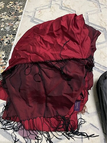 Armine İpek şal kırmızı