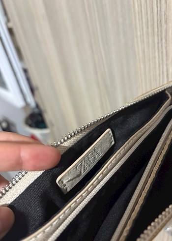 Beden Zara boncuk zımba detaylı zincirli çanta