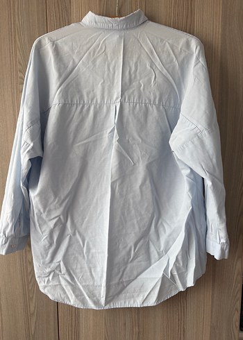 38 Beden Happiness İstanbul Gök Mavi Oversize Gömlek