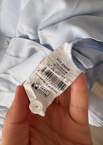38 Beden mavi Renk Happiness İstanbul Gök Mavi Oversize Gömlek