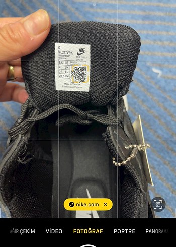 Nike Nike Siyah Kadın Spor Ayakkabı Velcro Detaylı
