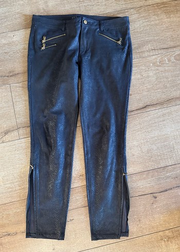 ZARA siyah süet görünümlü yılan pantolon - Görsel 7